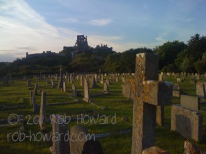 Corfe Caste in the evening sun